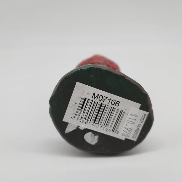 Vintage Ceramic Santa Claus Figurine With Tree Signed 6.5" Rustic - Picture 7 of 8